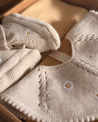 Knitted bib - Petite Daisy