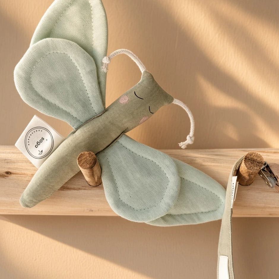 Sensory Toy for Baby - Butterfly - Aloe Vera - organic cotton