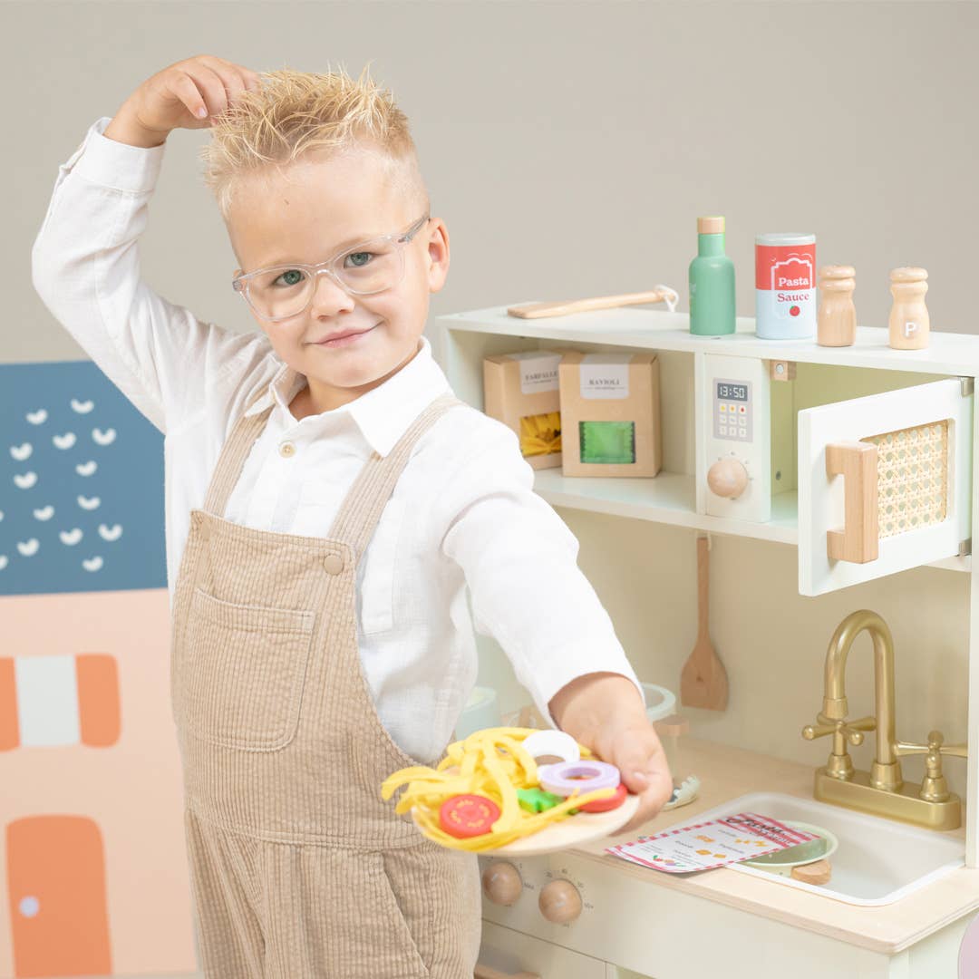 Woet - Wooden Pasta Play Food Set
