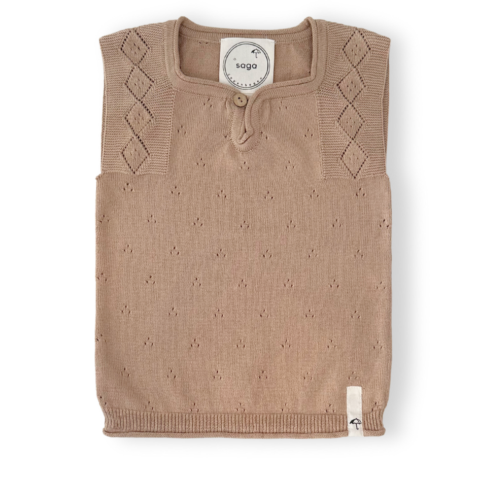 Vest - Nude - 100% orgaaniline puuvill 6-9 kuud