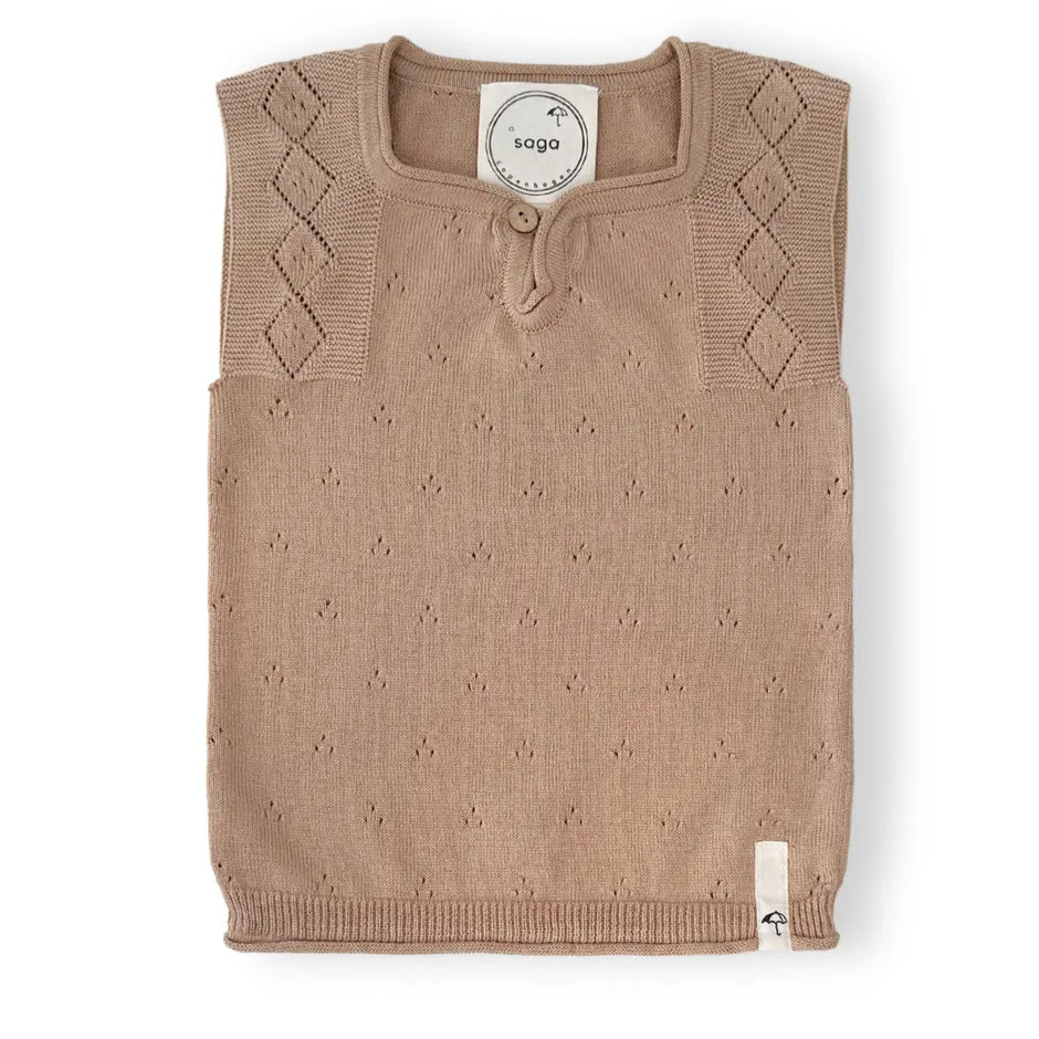 Vest - Nude - 100% organic cotton 6-9 months