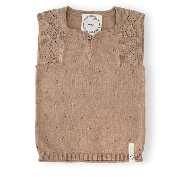 Vest - Nude - 100% organic cotton 6-9 months