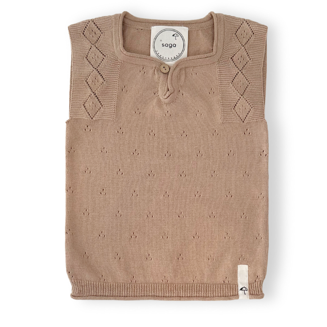 Vest - Nude - 100% orgaaniline puuvill 6-9 kuud