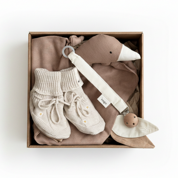 Baby gift box white background