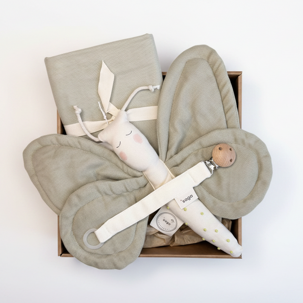 Baby gift box white background