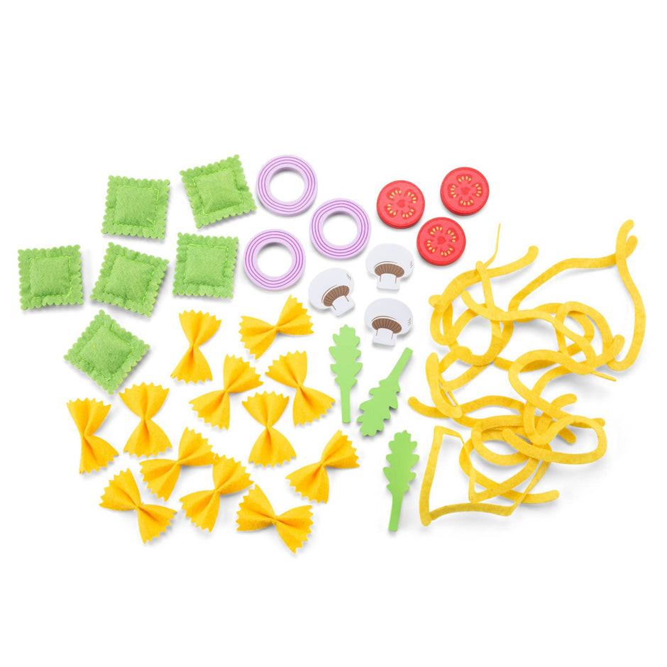 Woet - Wooden Pasta Play Food Set